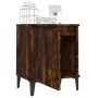 Bedside table with smoked oak metal legs 40x30x50 cm by vidaXL, Nightstands - Ref: Foro24-813116, Price: 38,22 €, Discount: %