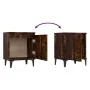 Bedside table with smoked oak metal legs 40x30x50 cm by vidaXL, Nightstands - Ref: Foro24-813116, Price: 38,22 €, Discount: %