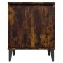 Bedside table with smoked oak metal legs 40x30x50 cm by vidaXL, Nightstands - Ref: Foro24-813116, Price: 38,22 €, Discount: %