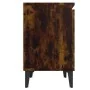 Bedside table with smoked oak metal legs 40x30x50 cm by vidaXL, Nightstands - Ref: Foro24-813116, Price: 38,22 €, Discount: %