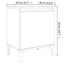 Bedside table with smoked oak metal legs 40x30x50 cm by vidaXL, Nightstands - Ref: Foro24-813116, Price: 38,22 €, Discount: %
