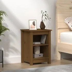 Honey brown solid pine wood bedside table 40x35x55 cm by vidaXL, Nightstands - Ref: Foro24-820962, Price: 55,51 €, Discount: %