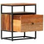 Bedside table made of recycled solid wood and steel 40x30x50 cm by vidaXL, Nightstands - Ref: Foro24-282725, Price: 72,03 €, ...