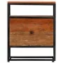 Bedside table made of recycled solid wood and steel 40x30x50 cm by vidaXL, Nightstands - Ref: Foro24-282725, Price: 72,03 €, ...