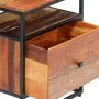 Nachttisch aus recyceltem Massivholz und Stahl, 40 x 30 x 50 cm von vidaXL, Nachttische - Ref: Foro24-282725, Preis: 72,03 €,...