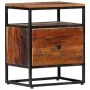 Bedside table made of recycled solid wood and steel 40x30x50 cm by vidaXL, Nightstands - Ref: Foro24-282725, Price: 72,03 €, ...