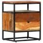 Bedside table made of recycled solid wood and steel 40x30x50 cm by vidaXL, Nightstands - Ref: Foro24-282725, Price: 72,03 €, ...
