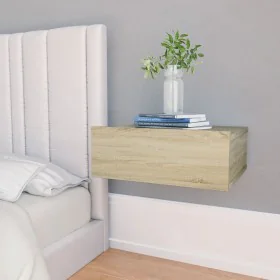 Floating oak plywood nightstand 40x30x15 cm by vidaXL, Nightstands - Ref: Foro24-800312, Price: 26,70 €, Discount: %