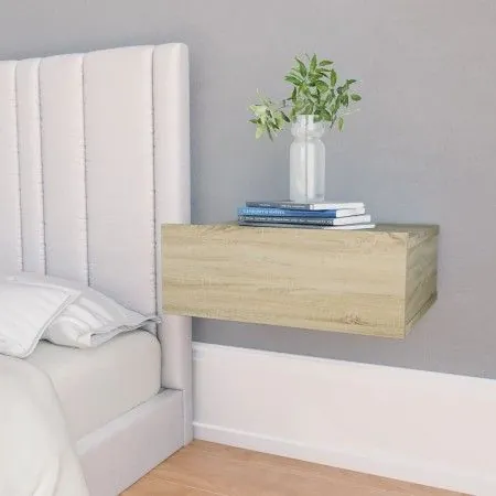 Floating oak plywood nightstand 40x30x15 cm by vidaXL, Nightstands - Ref: Foro24-800312, Price: 27,04 €, Discount: %