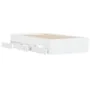 Weißes Holzwerkstoffbett mit Schubladen 190x190 cm von , Betten und Lattenroste - Ref: Foro24-3207322, Preis: 131,09 €, Rabat...