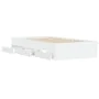 Cama con cajones madera de ingeniería blanca 75x190 cm de , Camas y somieres - Ref: Foro24-3207329, Precio: 127,06 €, Descuen...