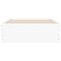 White engineered wood bed with drawers 75x190 cm by , Beds and slatted bases - Ref: Foro24-3207329, Price: 127,07 €, Discount: %