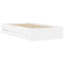Cama con cajones madera de ingeniería blanca 75x190 cm de , Camas y somieres - Ref: Foro24-3207329, Precio: 127,06 €, Descuen...
