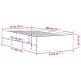 White engineered wood bed with drawers 75x190 cm by , Beds and slatted bases - Ref: Foro24-3207329, Price: 127,07 €, Discount: %