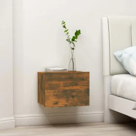 Mesita de noche madera contrachapada roble ahumado 40x30x30 cm de vidaXL, Mesitas de noche - Ref: Foro24-815411, Precio: 27,8...