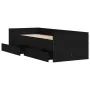 Bettgestell mit Schubladen schwarz 90x190 cm von , Betten und Lattenroste - Ref: Foro24-3207351, Preis: 193,14 €, Rabatt: %