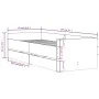 Bettgestell mit Schubladen schwarz 90x190 cm von , Betten und Lattenroste - Ref: Foro24-3207351, Preis: 193,14 €, Rabatt: %