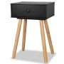 Bedside tables 2 units. Solid pine wood 40x30x61 cm black by vidaXL, Nightstands - Ref: Foro24-244741, Price: 86,10 €, Discou...