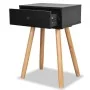 Bedside tables 2 units. Solid pine wood 40x30x61 cm black by vidaXL, Nightstands - Ref: Foro24-244741, Price: 86,10 €, Discou...