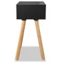 Bedside tables 2 units. Solid pine wood 40x30x61 cm black by vidaXL, Nightstands - Ref: Foro24-244741, Price: 86,10 €, Discou...