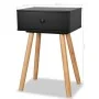 Nachttische 2 Stk. Massivholz Kiefer 40x30x61 cm schwarz von vidaXL, Nachttische - Ref: Foro24-244741, Preis: 99,44 €, Rabatt: %