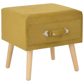 Mesita de noche color mostaza 40x35x40 cm terciopelo by vidaXL, Nightstands - Ref: Foro24-247539, Price: 53,22 €, Discount: %