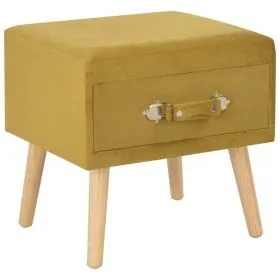 Nachttisch in Senfgelb, 40x35x40 cm, aus Samt. von vidaXL, Nachttische - Ref: Foro24-247539, Preis: 53,22 €, Rabatt: %