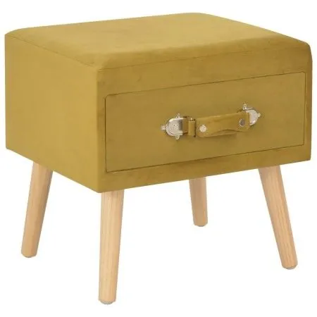 Nachttisch in Senfgelb, 40x35x40 cm, aus Samt. von vidaXL, Nachttische - Ref: Foro24-247539, Preis: 53,20 €, Rabatt: %