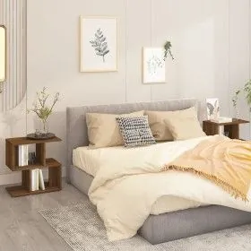 Nachttische 2 Stück Eichenbraunes Sperrholz 50x30x51,5cm von vidaXL, Nachttische - Ref: Foro24-815833, Preis: 50,47 €, Rabatt: %