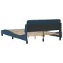 Bed frame with blue fabric headboard 120x200 cm by , Beds and slatted bases - Ref: Foro24-373151, Price: 158,40 €, Discount: %