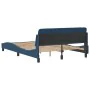Bettgestell mit blauem Stoffkopfteil 120x200 cm von , Betten und Lattenroste - Ref: Foro24-373151, Preis: 158,26 €, Rabatt: %