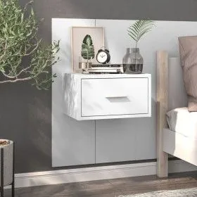 Glossy white wall bedside table by vidaXL, Nightstands - Ref: Foro24-810983, Price: 28,70 €, Discount: %