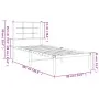 Estructura de cama con cabecero metal negro 80x200 cm de , Camas y somieres - Ref: Foro24-355552, Precio: 68,50 €, Descuento: %