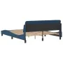 Bed frame with blue fabric headboard 160x200 cm by , Beds and slatted bases - Ref: Foro24-373211, Price: 182,93 €, Discount: %