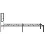 Bettgestell mit schwarzem Metallkopfteil 107x203 cm von , Betten und Lattenroste - Ref: Foro24-355557, Preis: 71,56 €, Rabatt: %