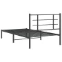 Bed frame with black metal headboard 107x203 cm by , Beds and slatted bases - Ref: Foro24-355557, Price: 71,56 €, Discount: %