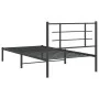 Bettgestell mit schwarzem Metallkopfteil 107x203 cm von , Betten und Lattenroste - Ref: Foro24-355557, Preis: 71,56 €, Rabatt: %