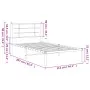 Bettgestell mit schwarzem Metallkopfteil 107x203 cm von , Betten und Lattenroste - Ref: Foro24-355557, Preis: 71,56 €, Rabatt: %