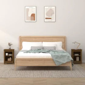 Mesitas de noche 2 uds madera de pino marrón miel 40x35x55 cm de vidaXL, Mesitas de noche - Ref: Foro24-820963, Precio: 95,59...