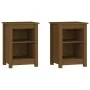 Mesitas de noche 2 uds madera de pino marrón miel 40x35x55 cm de vidaXL, Mesitas de noche - Ref: Foro24-820963, Precio: 95,59...