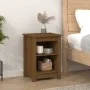 Mesitas de noche 2 uds madera de pino marrón miel 40x35x55 cm de vidaXL, Mesitas de noche - Ref: Foro24-820963, Precio: 95,59...