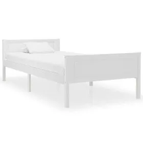 Massives Bettgestell aus weißem Kiefernholz, 90 x 200 cm von vidaXL, Betten und Lattenroste - Ref: Foro24-322103, Preis: 135,...
