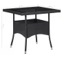 Garden furniture 5 pieces synthetic rattan and black glass by vidaXL, Garden sets - Ref: Foro24-46175, Price: 229,19 €, Disco...