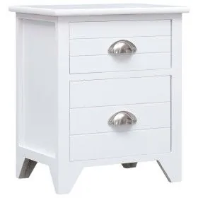 White Paulownia wood nightstand 38x28x45 cm by vidaXL, Nightstands - Ref: Foro24-284049, Price: 65,91 €, Discount: %