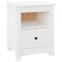 Nachttisch aus massivem weißem Kiefernholz, 40 x 35 x 49 cm von vidaXL, Nachttische - Ref: Foro24-813711, Preis: 57,67 €, Rab...