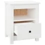 Nachttisch aus massivem weißem Kiefernholz, 40 x 35 x 49 cm von vidaXL, Nachttische - Ref: Foro24-813711, Preis: 57,67 €, Rab...