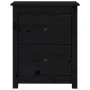 Bedside tables 2 units solid black pine wood 50x35x61.5cm by vidaXL, Nightstands - Ref: Foro24-813688, Price: 80,43 €, Discou...