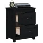 Bedside tables 2 units solid black pine wood 50x35x61.5cm by vidaXL, Nightstands - Ref: Foro24-813688, Price: 80,43 €, Discou...