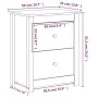 Bedside tables 2 units solid black pine wood 50x35x61.5cm by vidaXL, Nightstands - Ref: Foro24-813688, Price: 80,43 €, Discou...