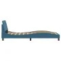Estructura de cama con cabecero terciopelo azul 90x200 cm de , Camas y somieres - Ref: Foro24-373116, Precio: 110,75 €, Descu...